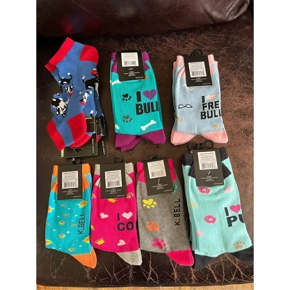 K. Bell Womens Socks (Dog Themed)